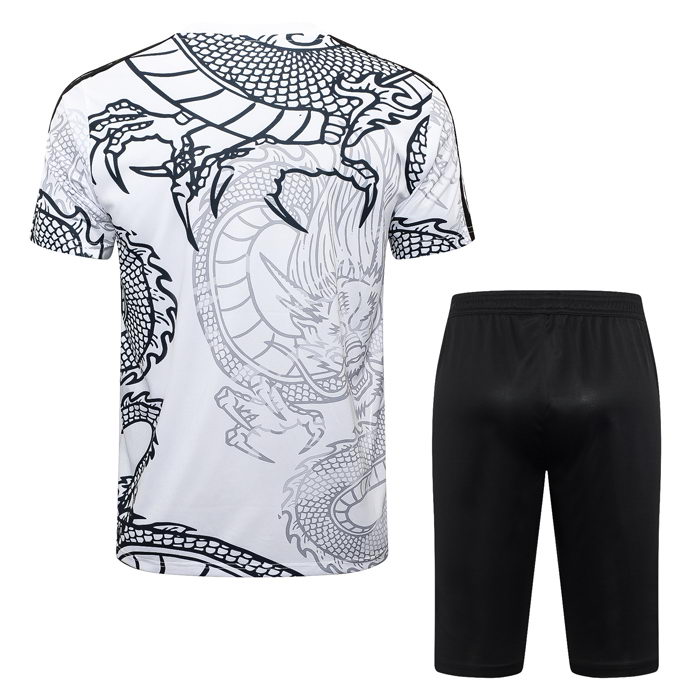 Chandal del Real Madrid Dragon Manga Corta 2024-25 Blanco - Pantalon Corto